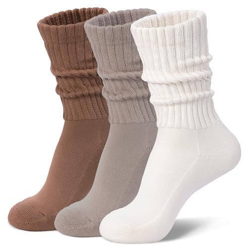 Organic Daily 3 Pack Ribbed Crew Socks