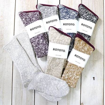 Rototo Low Gauge Slub Crew Socks