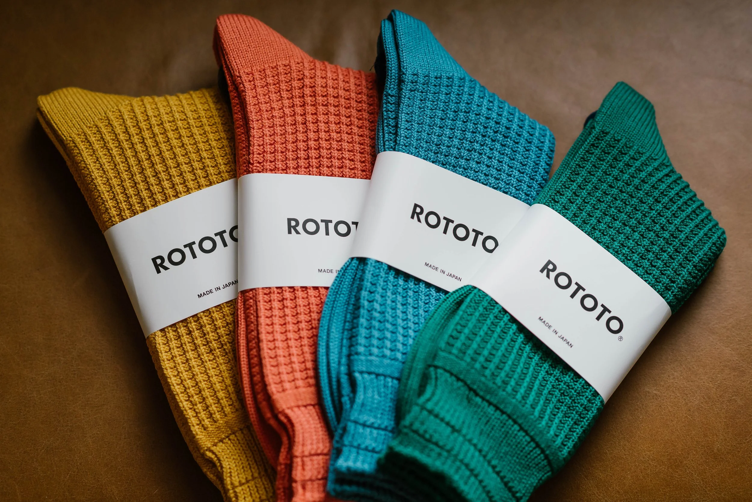 Rototo Double Face crew socks made in Japan